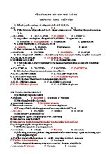 Đề cương thi học kì I môn Hóa học Lớp 12 - Năm học 2019-2020